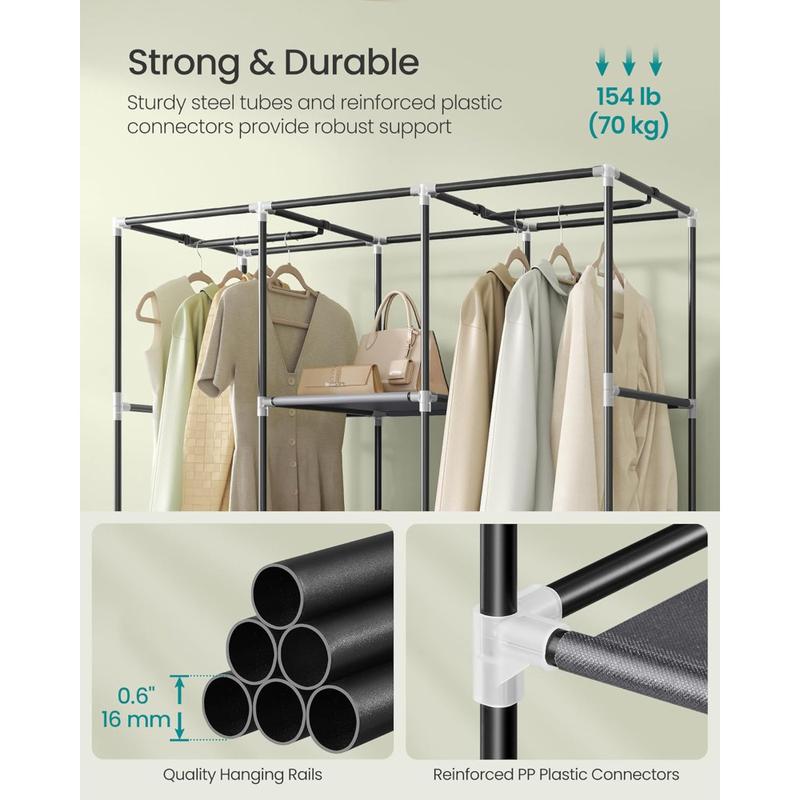 ORDENIA™ Clóset Portátil con Funda – 3 Columnas