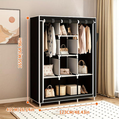 ORDENIA™ Clóset Portátil con Funda – 3 Columnas