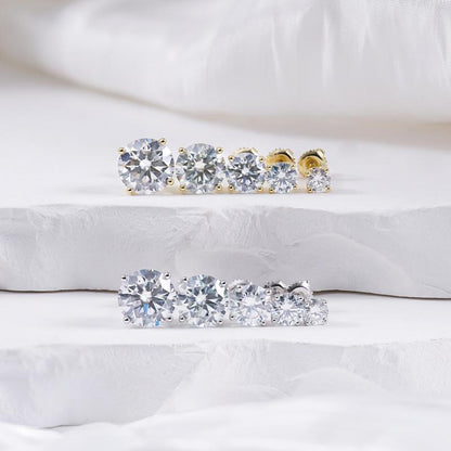 Radiant Moissanite Studs
