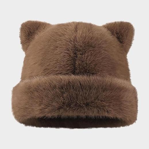 Fuzzy Cat Ear Beanie