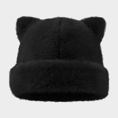 Fuzzy Cat Ear Beanie