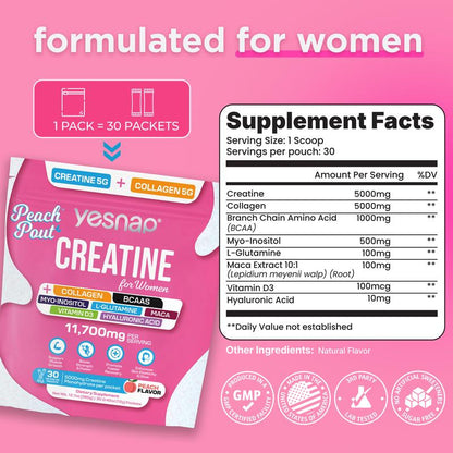 PeachGlow – Creatina para Mujer
