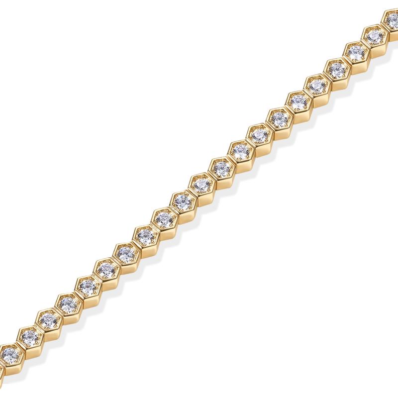 Halo Honeycomb Tennis Bracelet