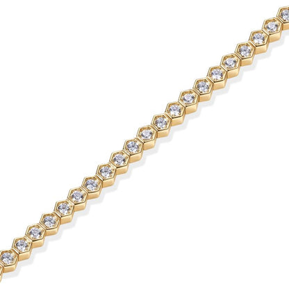 Halo Honeycomb Tennis Bracelet