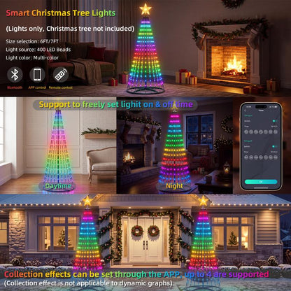 Aurora 7Ft Smart LED Outdoor Christmas Tree