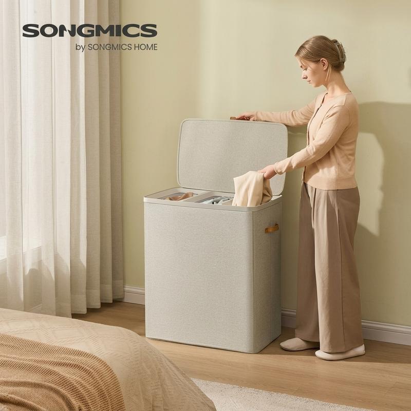 The DuoSort Hamper: 2-in-1 Laundry Basket with Lid & Handles
