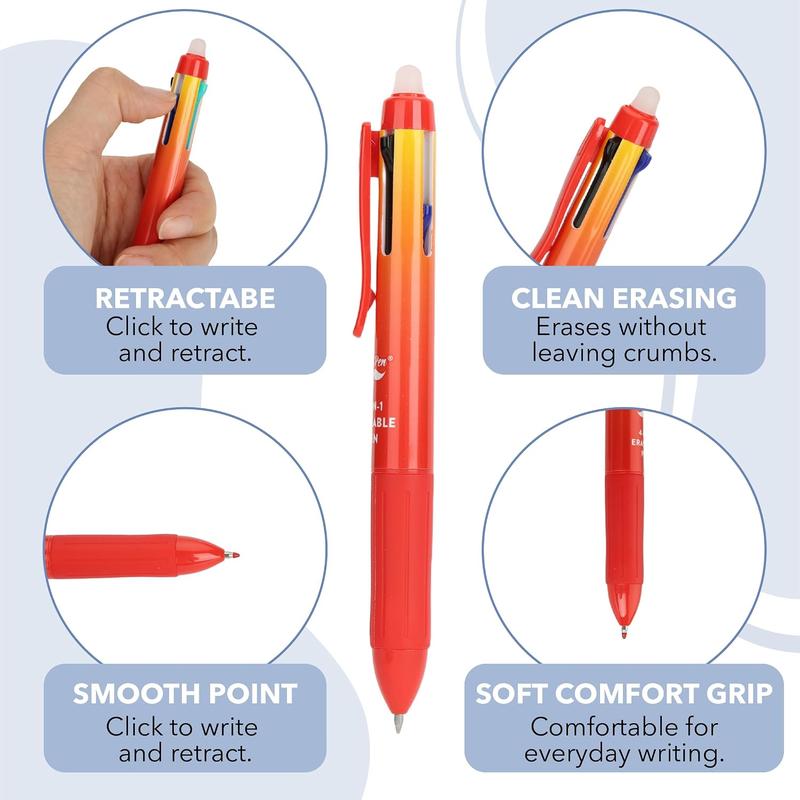 ClickBack™ 4-in-1 Erasable Pen (5-Pack)