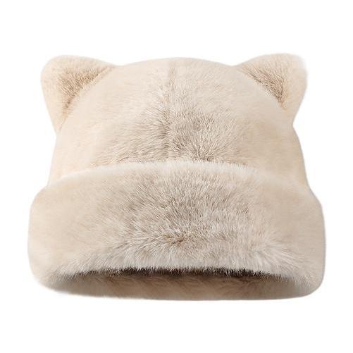 Fuzzy Cat Ear Beanie