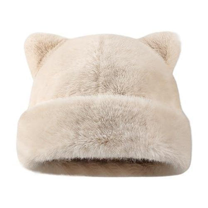 Fuzzy Cat Ear Beanie