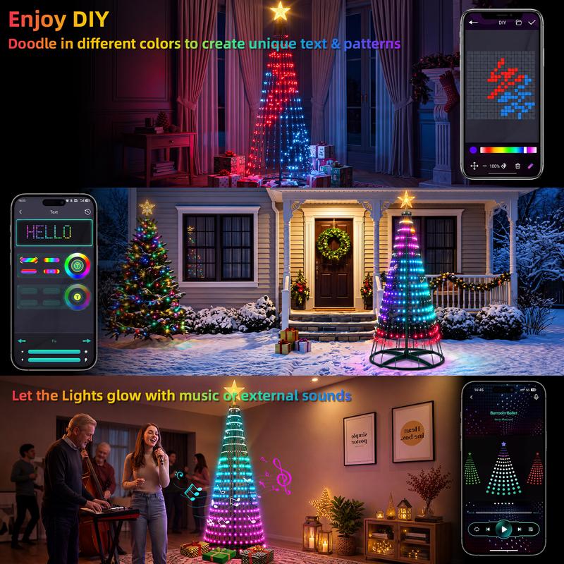Aurora 7Ft Smart LED Outdoor Christmas Tree