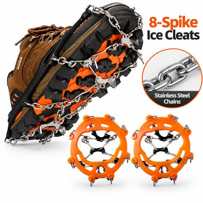 Crampones Antideslizantes de 8 Clavos para Hielo y Nieve