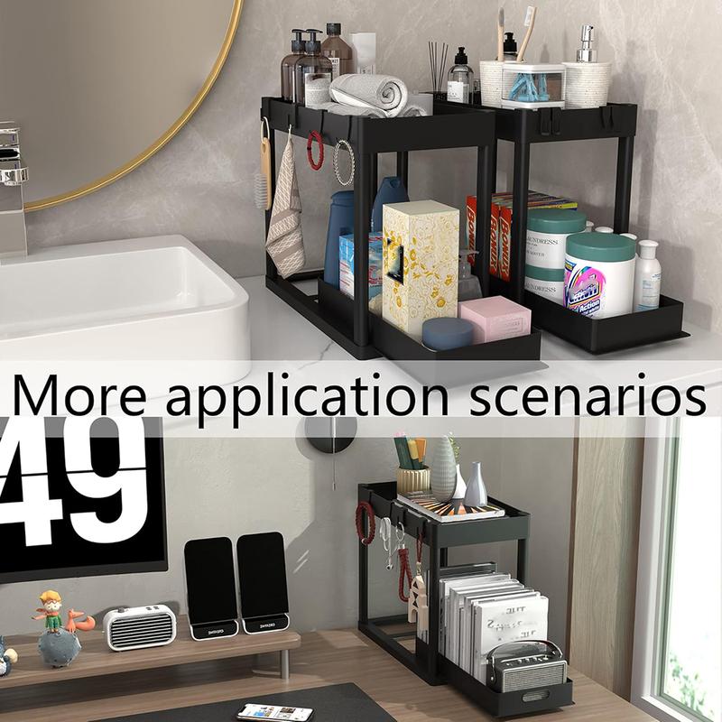 SinkStack Pro – 2-Tier Pull-Out Under Sink Organizer (2-Pack)