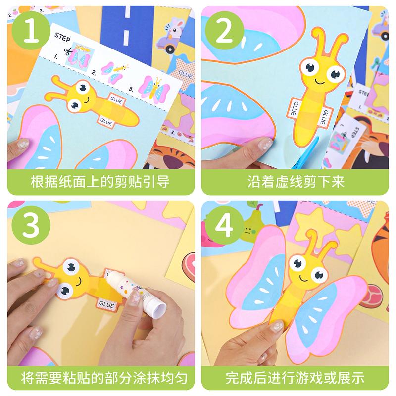 SnipSmart Scissor Skills Kit: 25 Cut, Fold & Glue Activities (Ages 3+)