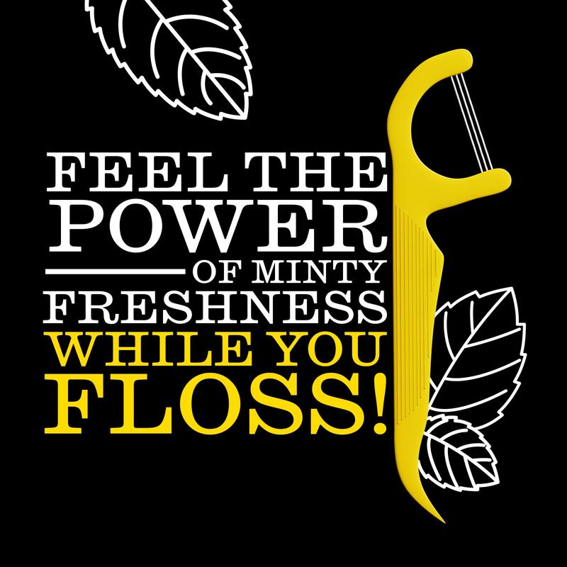 TRIMINT 3-Strand Floss Picks | Baking Soda + Mint | 300 Count