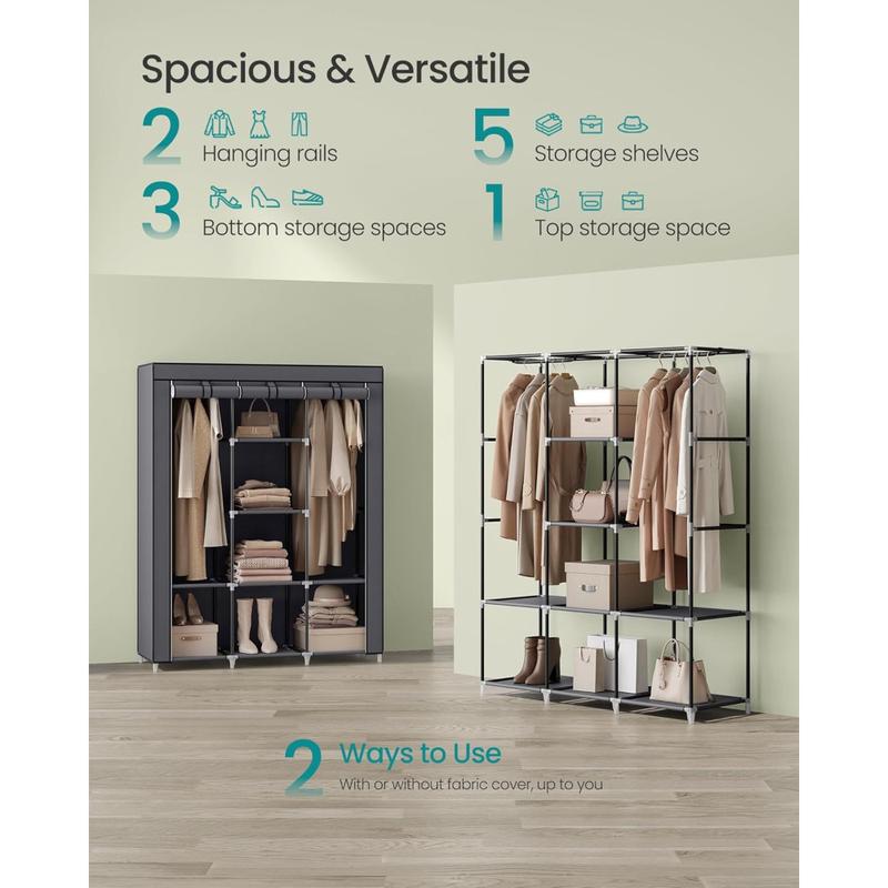 ORDENIA™ Clóset Portátil con Funda – 3 Columnas