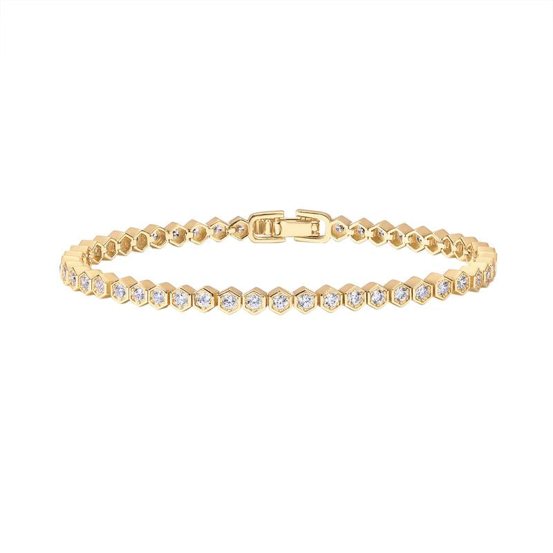 Halo Honeycomb Tennis Bracelet