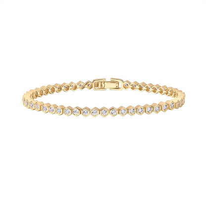 Halo Honeycomb Tennis Bracelet
