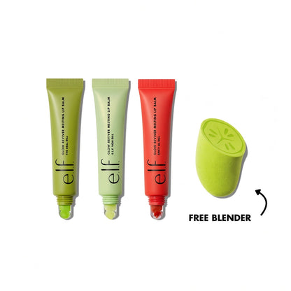 The Big Dill Lip Kit – 3 Pickle Melting Lip Balms + Pickle Blender Sponge
